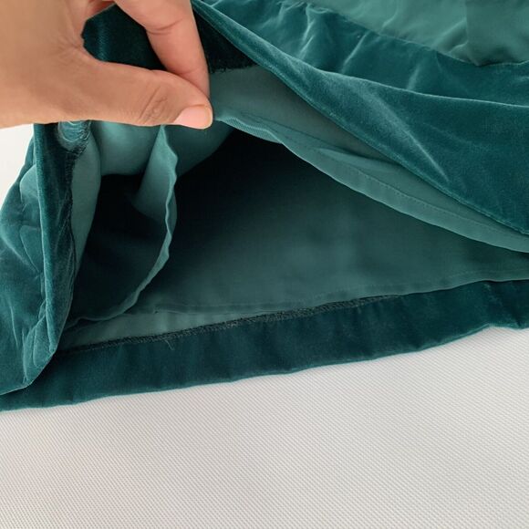 J CREW Tank Top Sz 2 Petite Dark Green Velvet Ruffle Cami Holiday Party Special - Picture 6 of 12